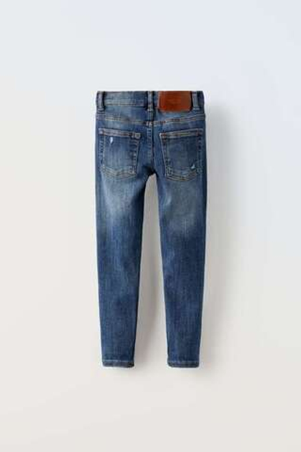 ZARA ДЖИНСЫ ИЗ ЭЛАСТИЧНОЙ ТКАНИ, СИНИЙ