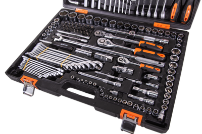 Набор инструментов, 1/2", 1/4", CrV, в кейсе 142 предм Вихрь