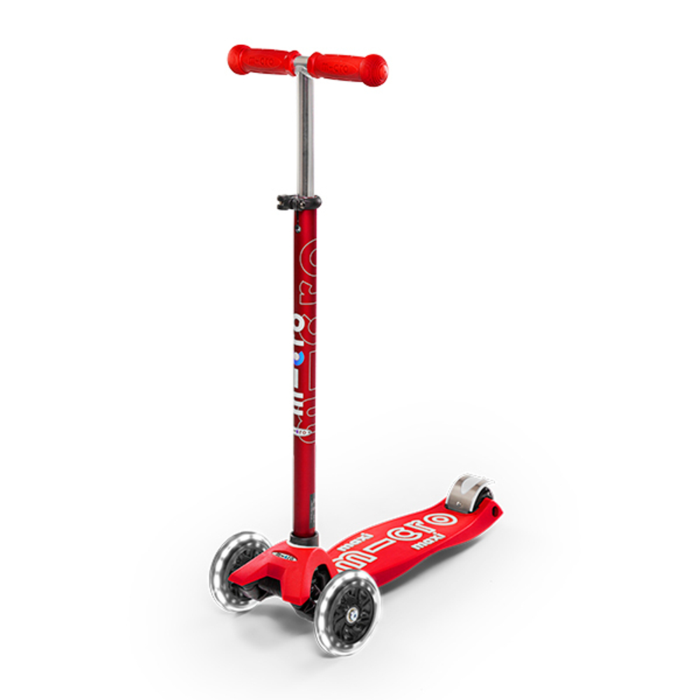 Самокат Maxi Micro Deluxe LED Красный