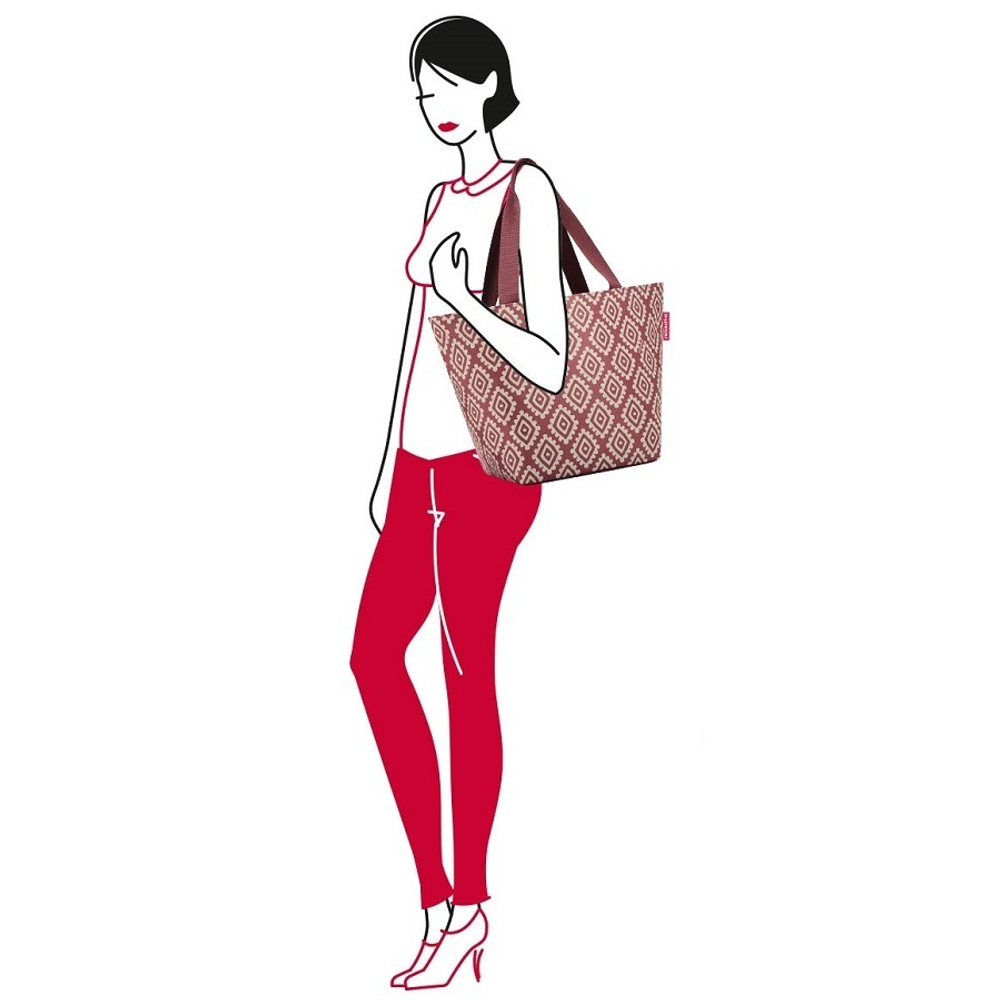 Сумка shopper m diamonds rouge