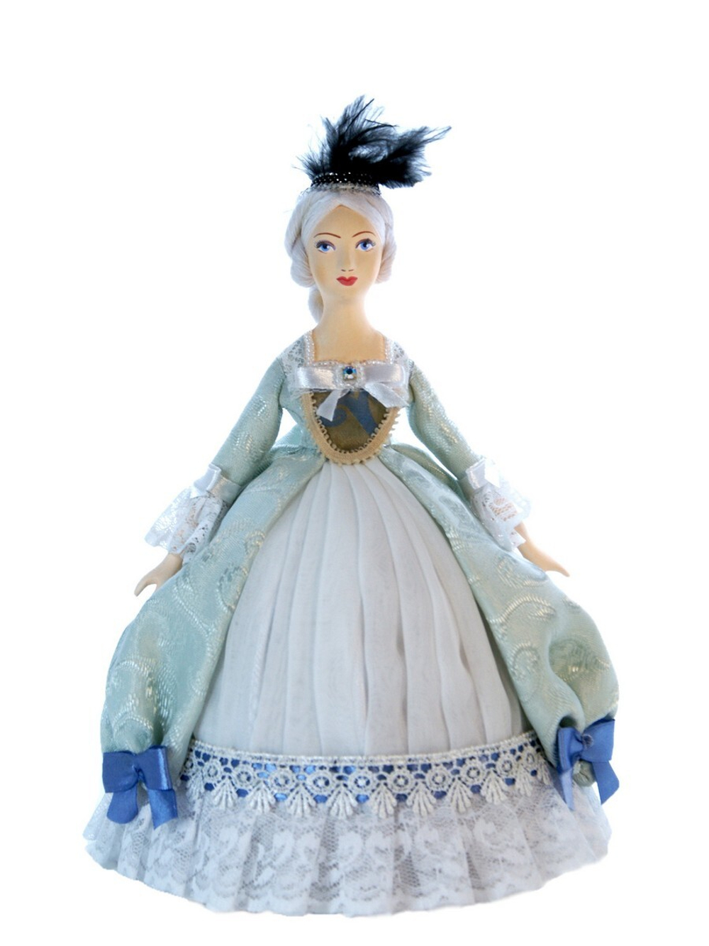 Кукла коллекционная в женском придворном костюме 18 века