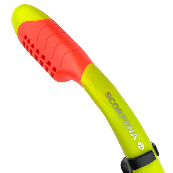 Трубка Scorpena J2 с двумя клапанами желтая