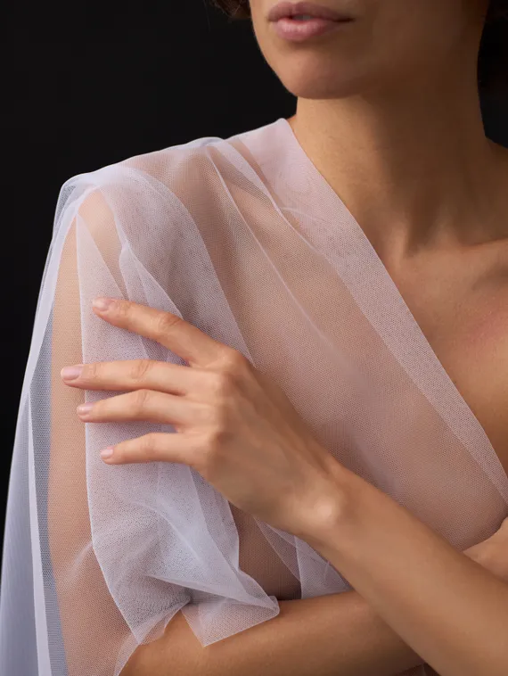 Бюстовая неэластичная сетка Lauma, арт.480, белый