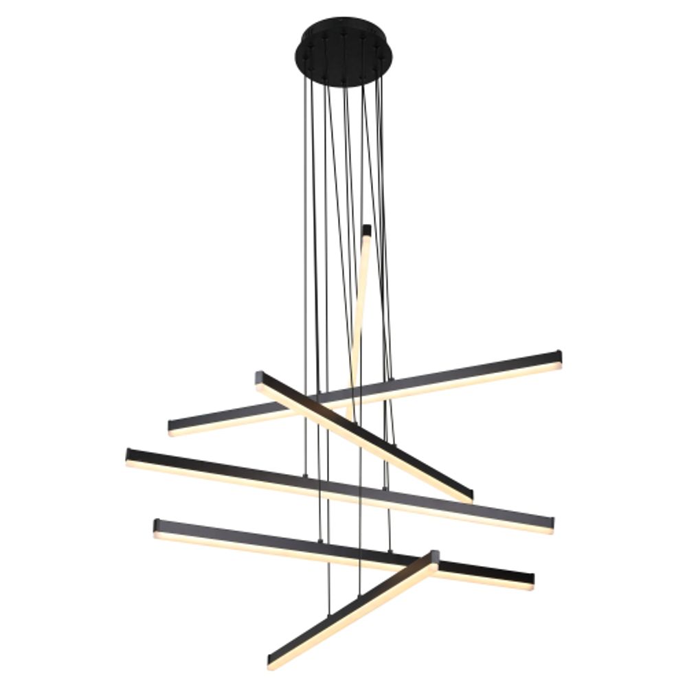 Светильник подвесной (подвес) Rivoli Mabel 6183-201 LED 120 Вт 3000-6000К чёрный светодиодный с пультом | Rivoli