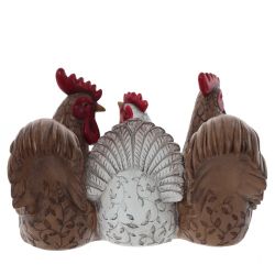 GAEM Фигурка декоративная "Курица с петухами", L22 W15 H15 см