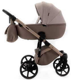 Детская коляска Adamex Nola Natura 2 в 1 N-4-CAPPUCCINO (СВ.БЕЖ + Т.БЕЖ.КОЖА)