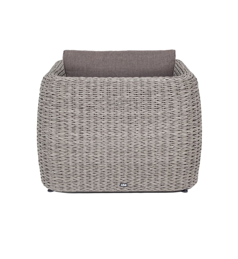 "Кальяри" кресло из искусственного ротанга (гиацинт), цвет серый