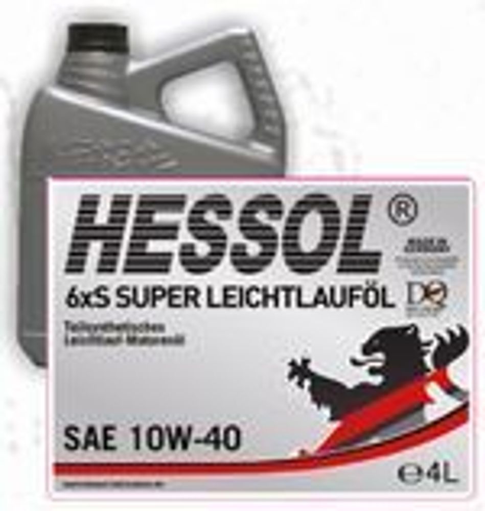 HESSOL 6 x S Super Leichtlaufoel - 10W40 - SL/CF/EC- 4 л Масло моторное полусинтетическое (4 л)
