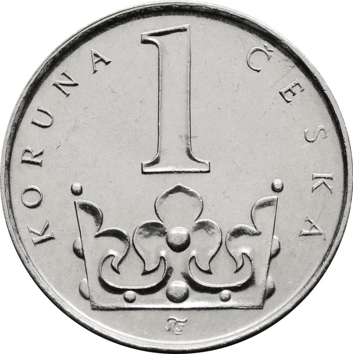 1 крона 1993-2023 Чехия