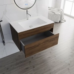 Тумба с раковиной Vincea Chiara 80 VMC-2C800CO/VCB-13800W тёмный дуб/раковина белая