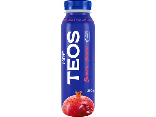 Teos Актив Йогурт Питьевой Вишня-Гранат 260гр