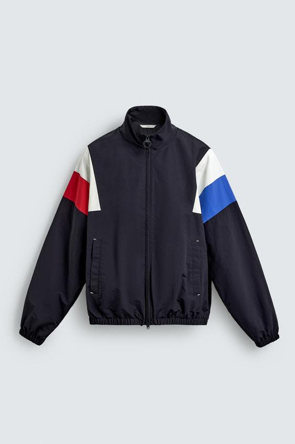 ZARA КУРТКА В СТИЛЕ РЕТРО ИЗ ВЫСОКОТЕХНОЛОГИЧНОЙ ТКАНИ COLOR BLOCK, МОРСКОЙ СИНИЙ