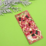 Бант на ёлку «Зимние узоры» 11*11 см (набор 3 шт)