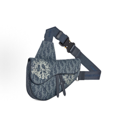 Сумка Dior Tears Saddle Bag Blue in Canvas