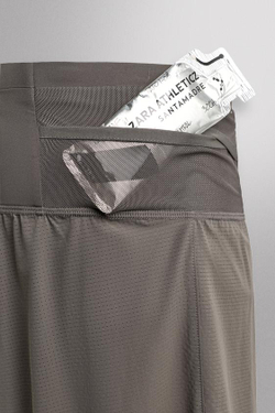 ZARA ШОРТЫ ДЛЯ ТРЕЙЛРАННИНГА 7”, АНТРАЦИТОВО-СЕРЫЙ