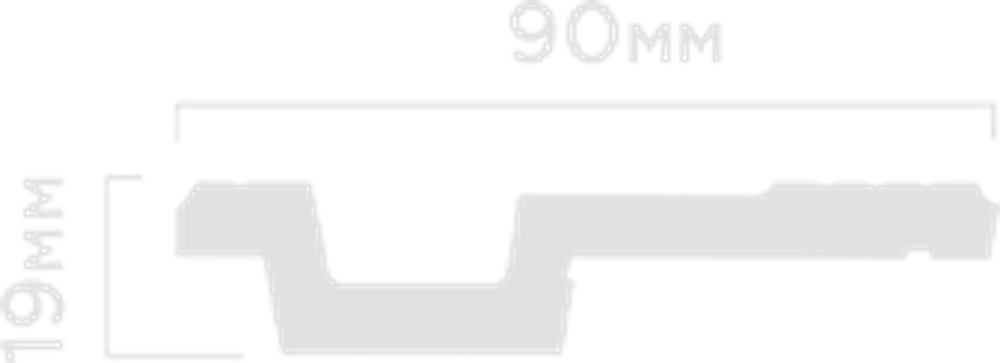 Карниз HiWood, 19x90 мм