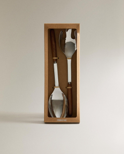 Zara Home набор столовых приборов из нержавеющей стали, цвет бежевый, 24.3 см