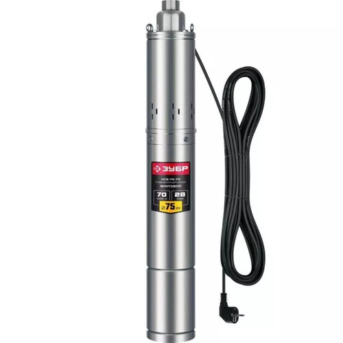 Насос скважинный Зубр НСВ-75-70 винтовой 370 Вт 70 м