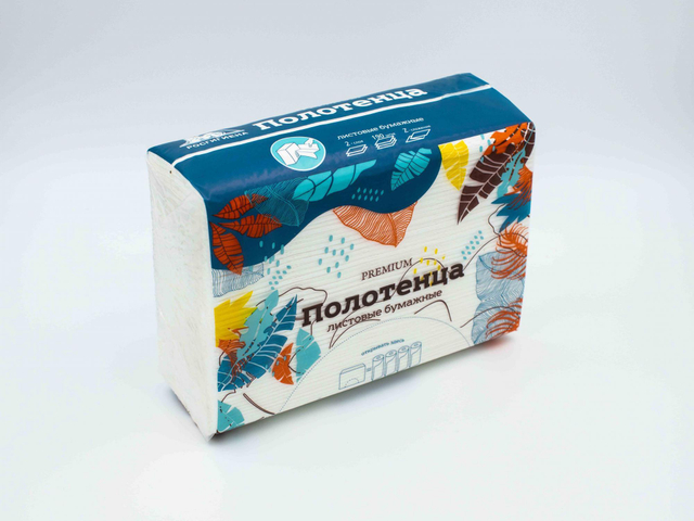 Полотенце бумажное Z-сложения 2-слойное, 190л/уп