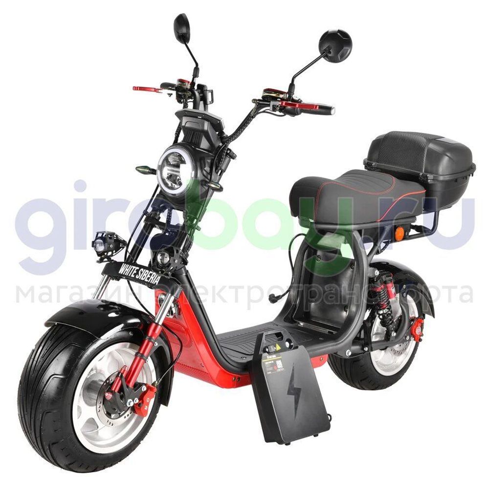 Электроскутер CityCoco WHITE SIBERIA PRO MAX 3950W (Черный) Электроскутер CityCoco WHITE SIBERIA PRO MAX 3950W (Черный) фото №1