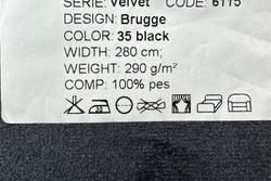 Бархат Brugge black (Брюгге блек) 35