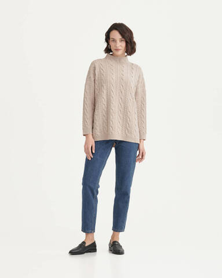 Свитер из шерсти с крупной фактурной вязкой