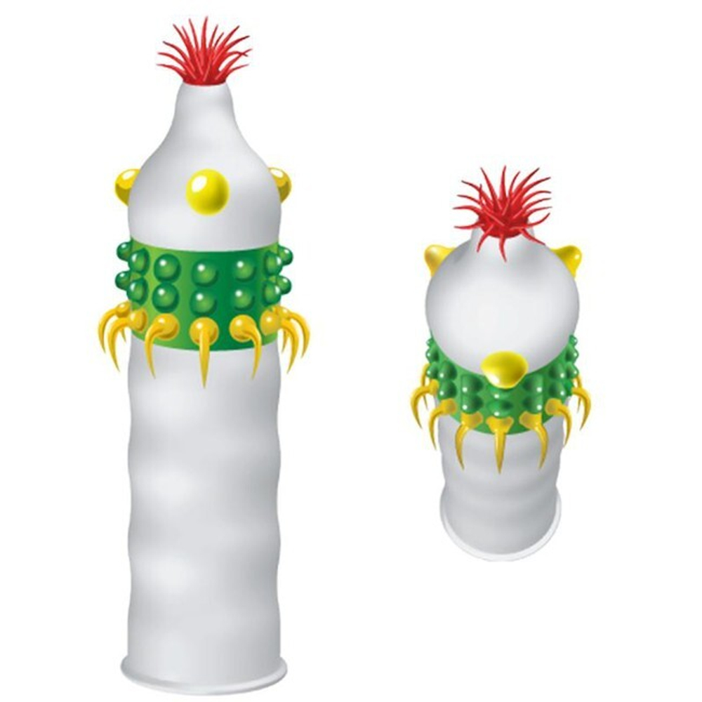 Презерватив Luxe (Люкс Сигара Хуана, 1 шт.) (Цвет: прозрачный с зеленым и желтыи)