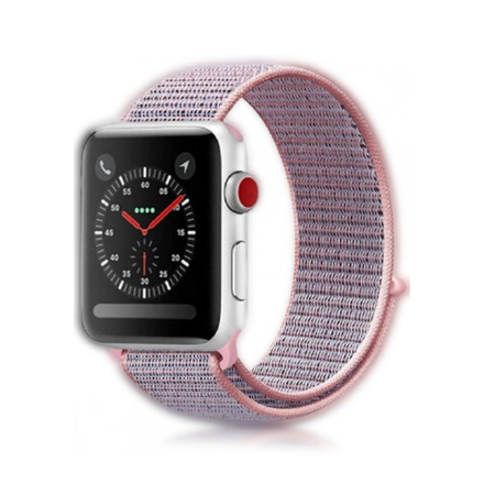 Нейлоновый ремешок Apple Watch, 42/44/45, S/M, M/L, розовый