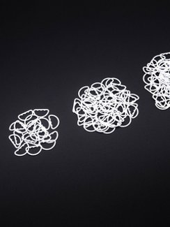 Полукольцо Arta-F,  20 мм, металл, белый 001