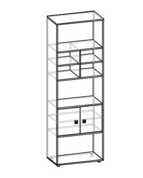 Шкаф ДЖЕРСИ-1 /700*2100*403/  сосна астрид / ирис