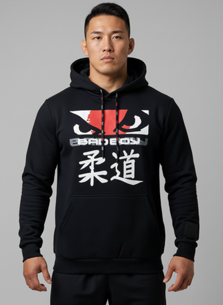 Толстовка Bad Boy World Judo  черная демисезон