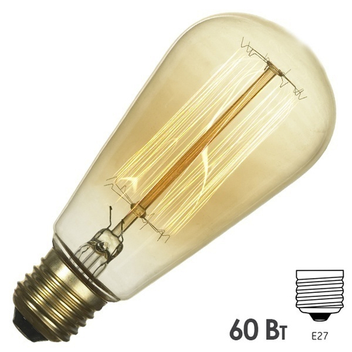 Ретро лампа груша FL-Vintage ST64 60W E27 220V D64х146D 605849