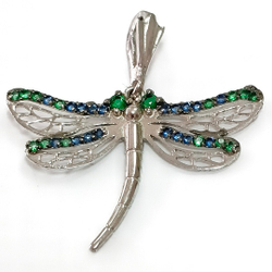 Ювелирная подвеска из серебра "Стрекоза"