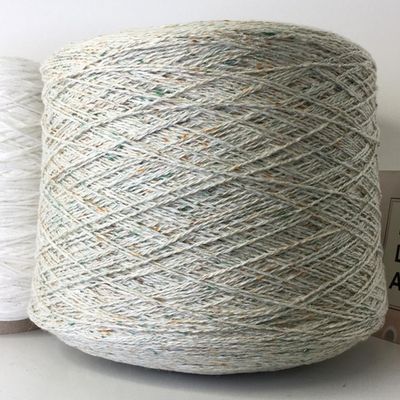 BOURETTE SOFT TWEED - Luxury Selection by Ri.Go; 46% шёлк, 46% меринос, 8% хлопок; 350м/100гр; твид; цвет: светло-бежевый с светло-коричневыми и зелёными вставками; Есть бобинки: 194, 262, 293 гргр;