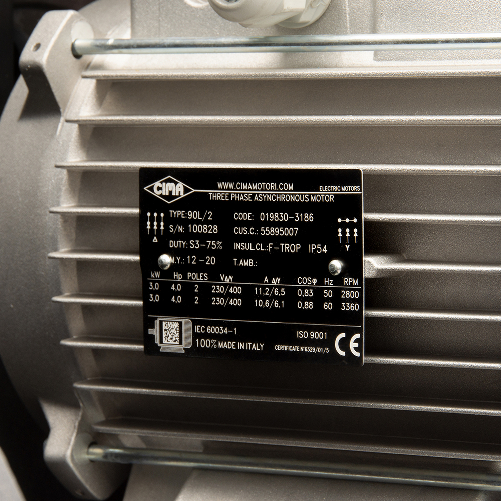 WDK-91054 Компрессор поршневой с ременным приводом: 541 л/мин, 3 КВт, 380 В, ресивер 100 л