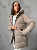 Куртка демисезонная с капюшоном удлиненная