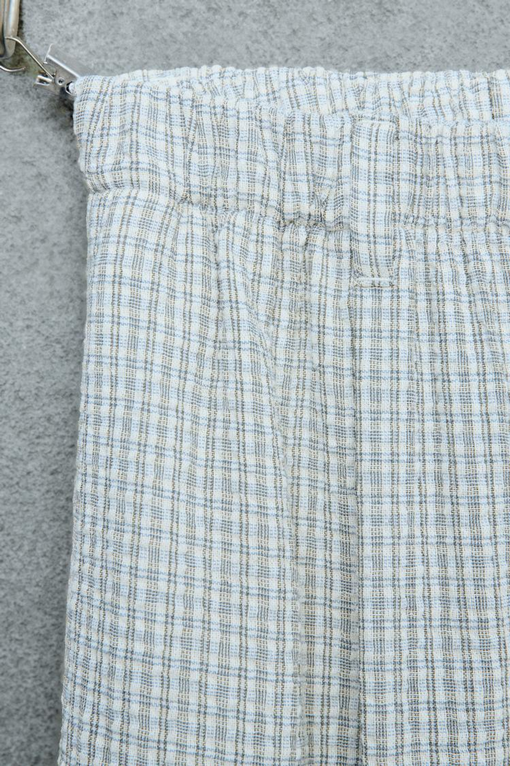 ZARA STORIESZ - ШОРТЫ ИЗ РЕЛЬЕФНОЙ ТКАНИ В КЛЕТКУ, КОРИЧНЕВЫЙ/ЭКРЮ