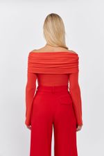 ТОП-БОДИ С УЗЛОМ, КРАСНЫЙ