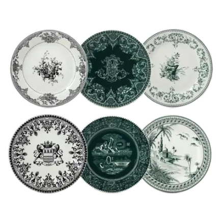 Набор десертных тарелок Les Depareillees Vert (23.2 см), 6 шт.