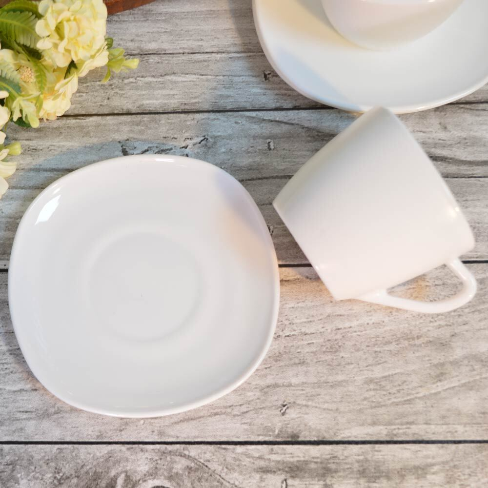 Чайный набор 12 предметов 250мл Без деколи, квадратная форма, GRAY-FXB220-12 (WHITE)