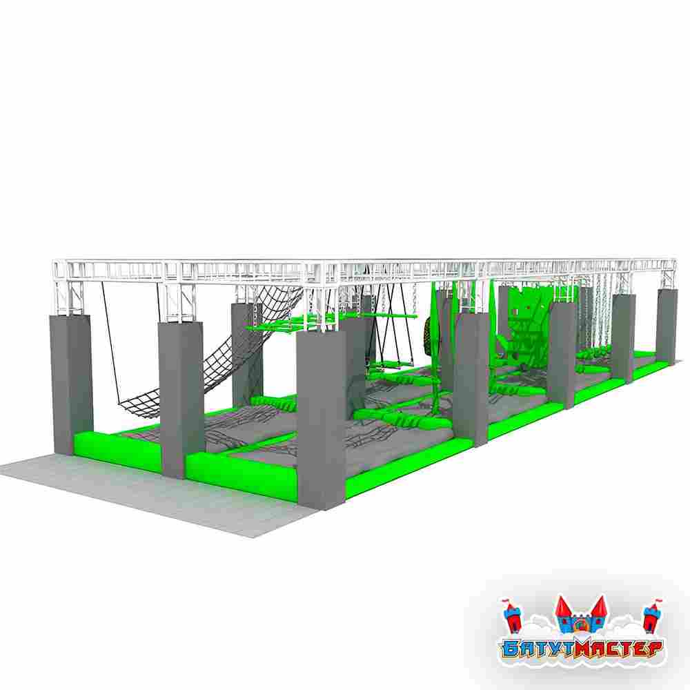 Батутный центр ниндзя парк «Академия прыжков», 18×5×3,5 м
