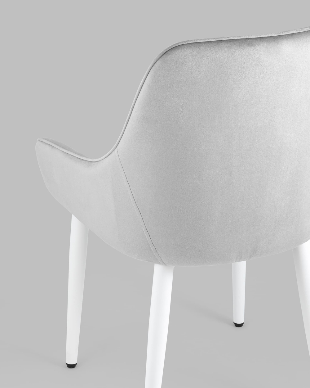 Стул Диана велюр серебристый ножки белые 4 шт