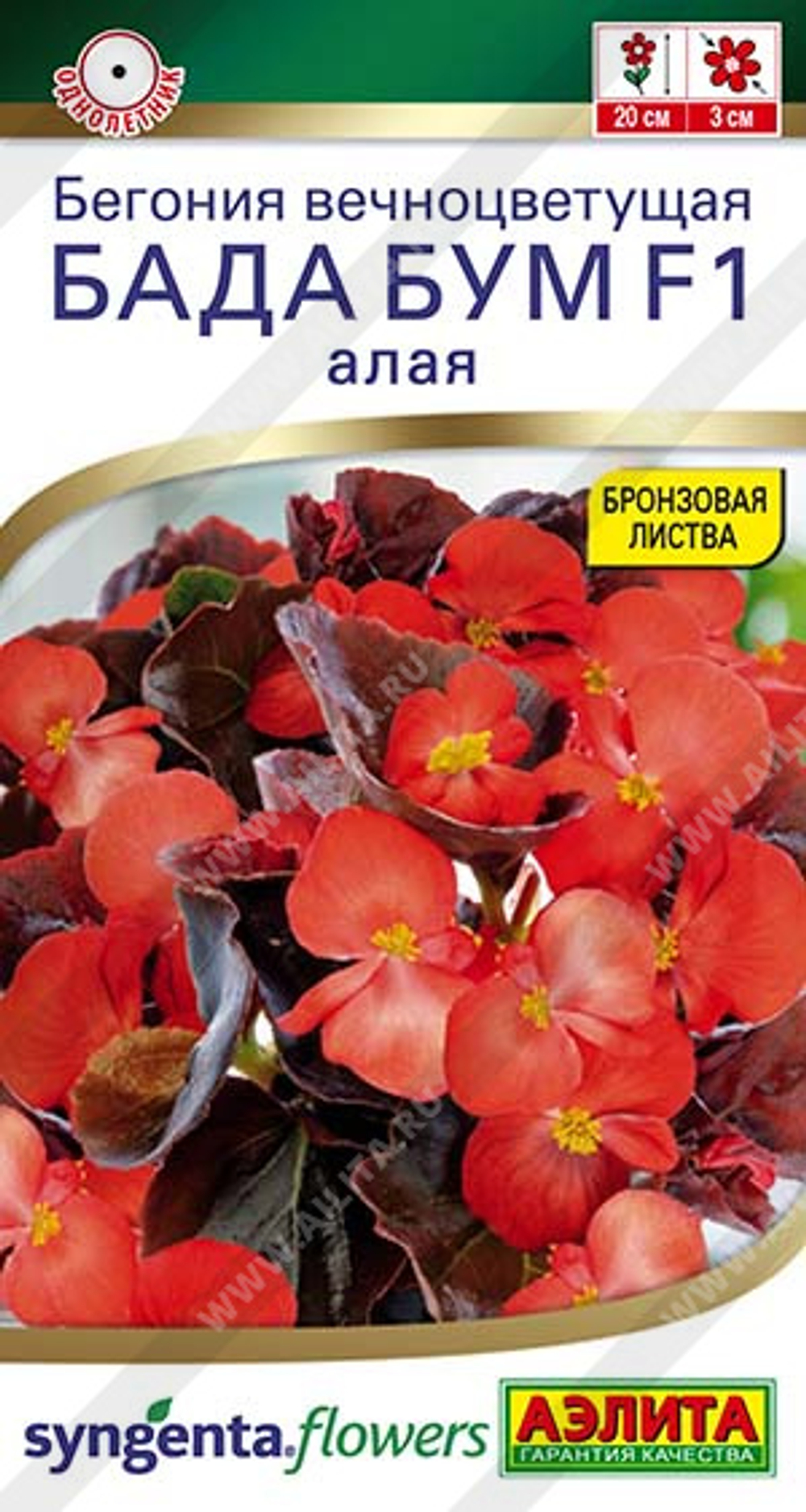 Бегония Бада бум F1 алая 5шт Аэлита