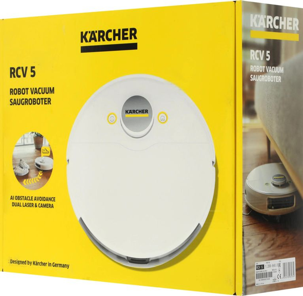Робот-пылесос Karcher RCV 5, 30Вт, белый/белый [1.269-640.0]