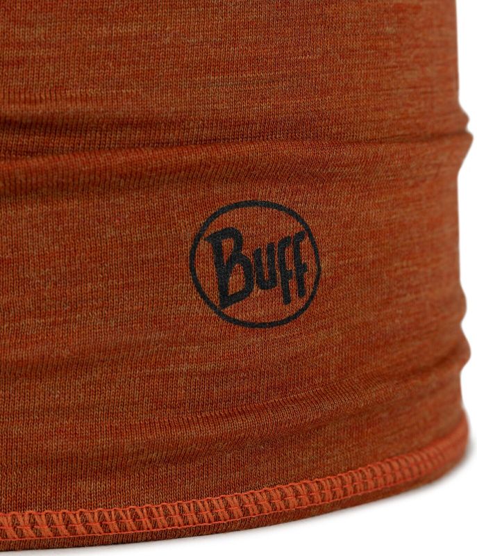 Тонкий шерстяной шарф-труба Buff Merino Lightweight Solid Cinnamon Фото 4