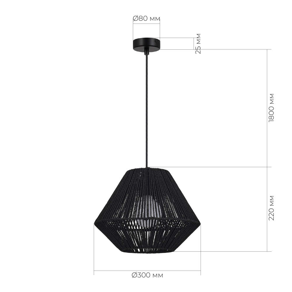 Светильник подвесной ETTAN E27 1х40W