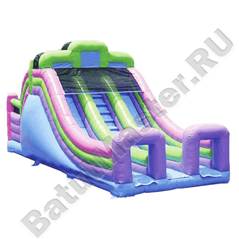 Детский надувной батут-горка "Двойной эффект-2" 11*5*6 м