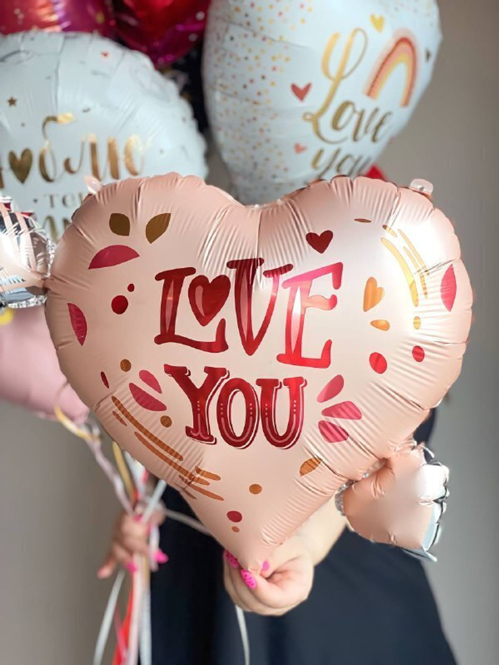 Сердце 18д Стрела Амура розовое золото