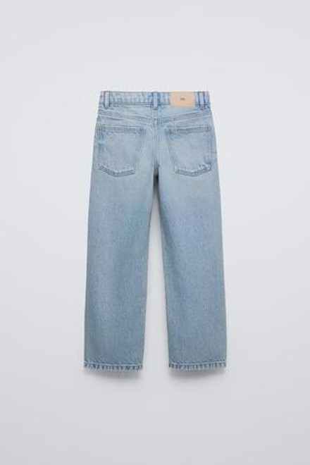 ZARA ДЖИНСЫ STRAIGHT-LEG, ГОЛУБОЙ