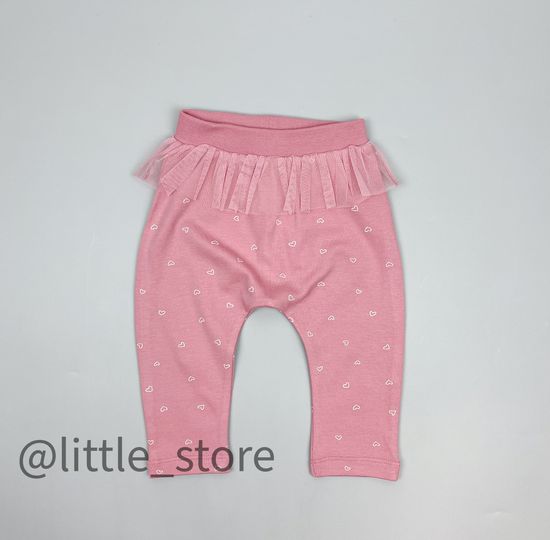 Штанишки хлопковые "Кошечки и цветочки" с фатином